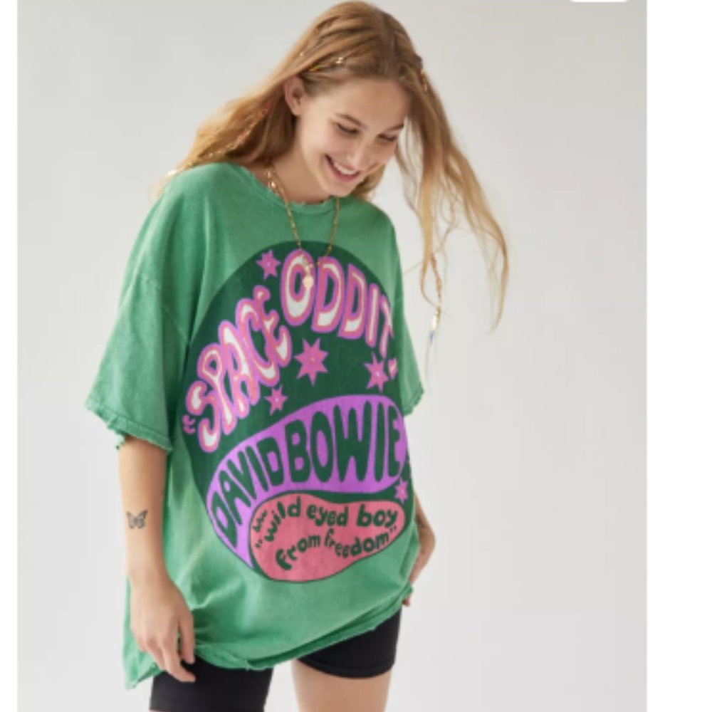 NWOT David Bowie Space Oddity T-Shirt Dress size large/ XL from Urban Outfitters
